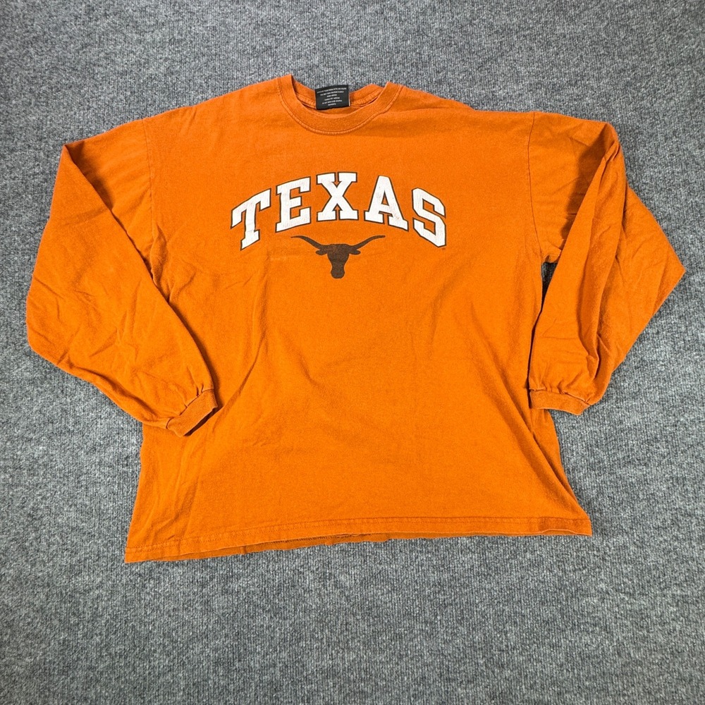 Steve & Barrys Texas‎ Longhorns Shirt Mens XL Orange Long Sleeve NCAA Tee